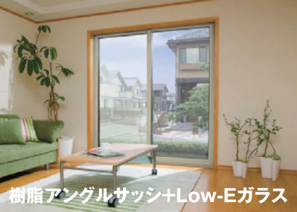 樹脂アングルサッシ+Low-Eガラス